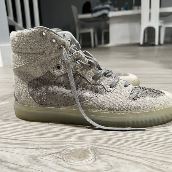 Balenciaga Men's Cream and Grey Trainers - Picture 4 of 5